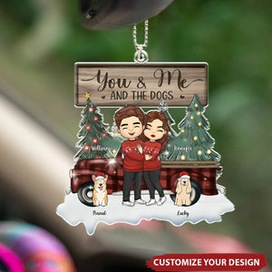 Paws And Claws, Our Pets Bring Christmas Cheer - Couple Personalized Custom Car Ornament