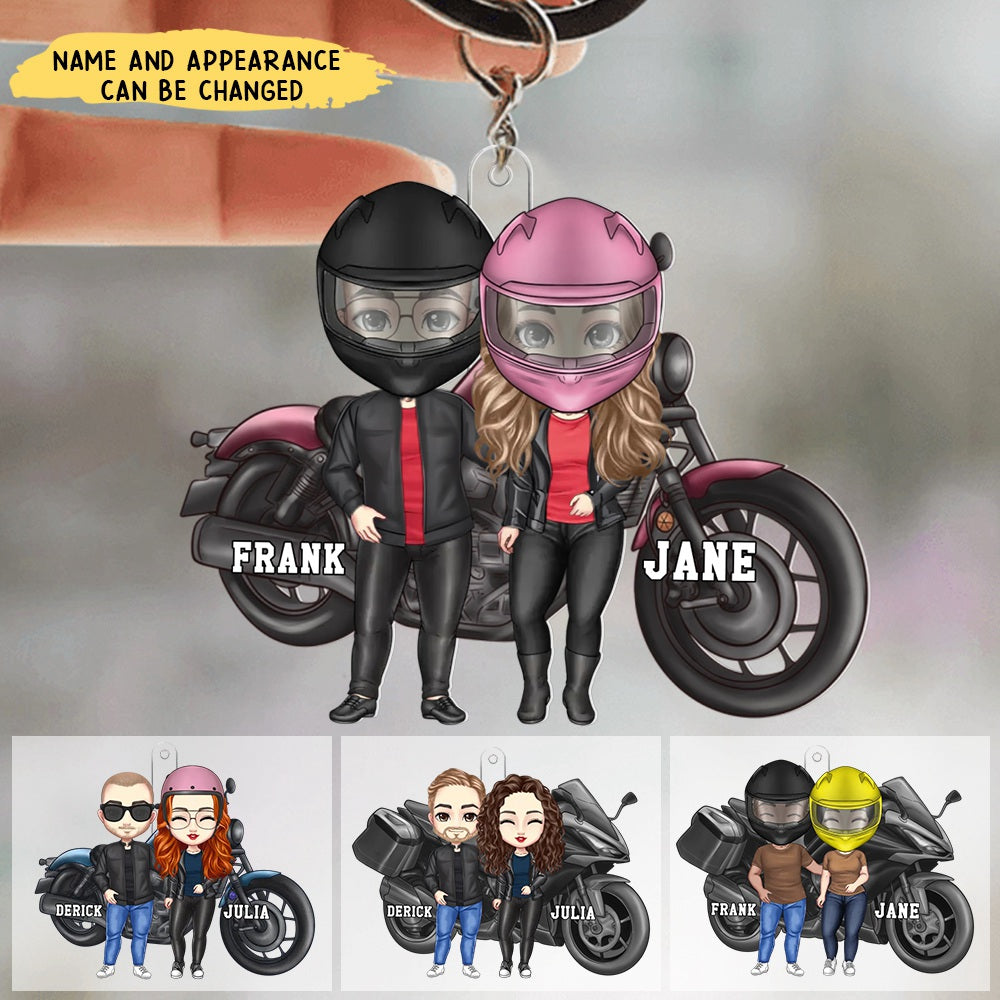 Personalized Biker Couple For Life Keychain, Gift For Motorcycle Lovers