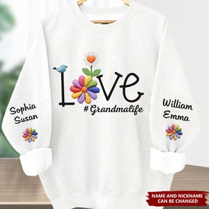 Love Recognizes No Barriers - Family Personalized Custom Unisex Sweatshirt With Design On Sleeve - Gift For Mom, Grandma