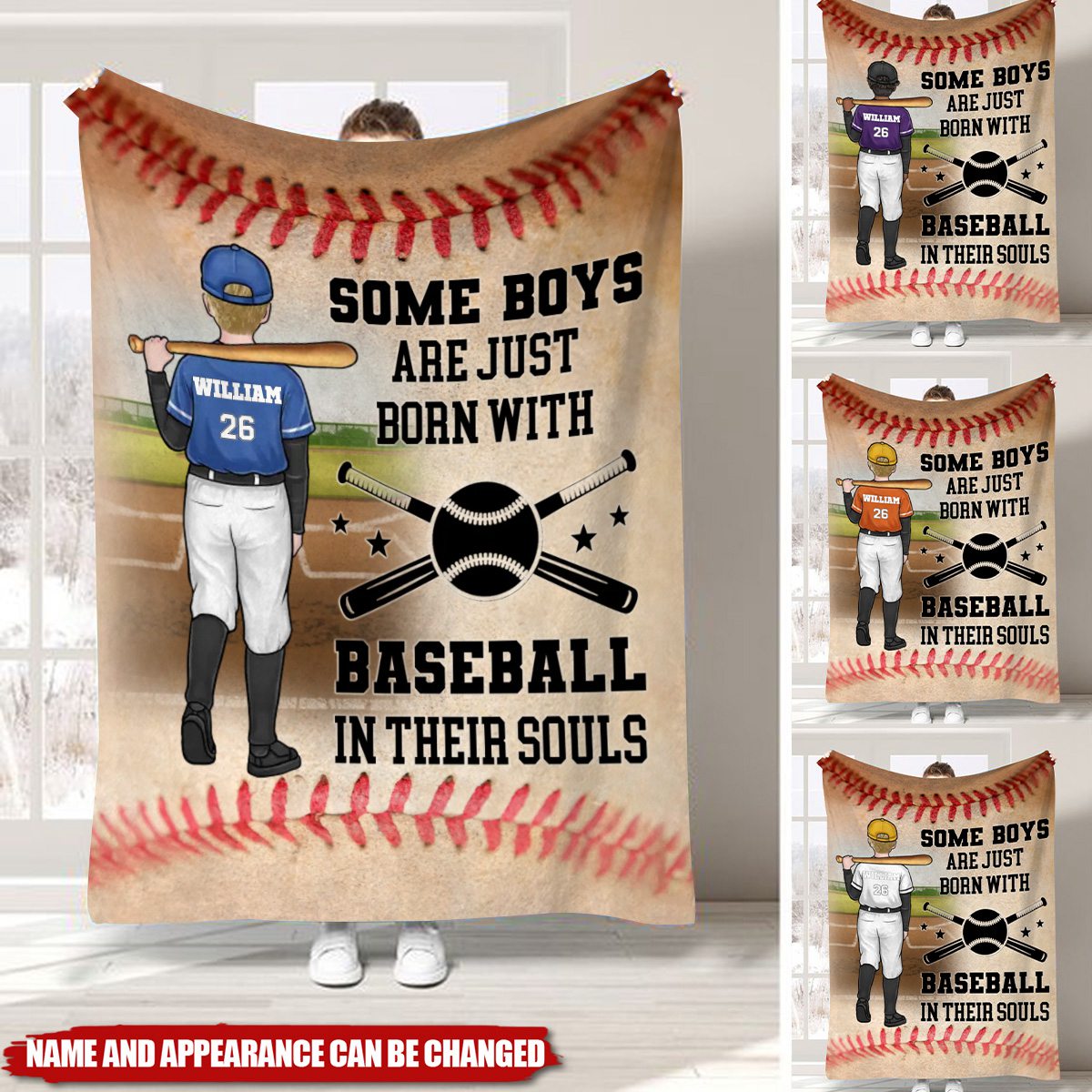 Practice Like You've Never Won - Family Personalized Custom Blanket - Gift For Family Members, Baseball Players, Baseball Lovers