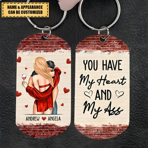 You Have My Heart Couples Valentines - Personalized Keychain