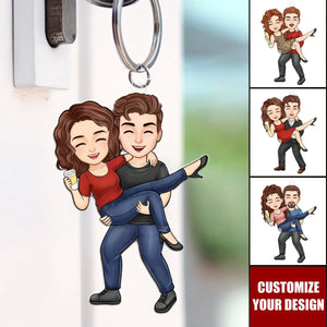 Princess Carry Couple - Personalized Acrylic Keychain