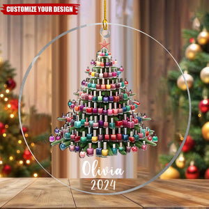 Personalized Nail Artist Acrylic Ornament - Christmas Gift For Nail Artist