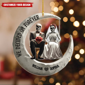 Personalized Gifts For Couple Christmas Skull Couple Ornament