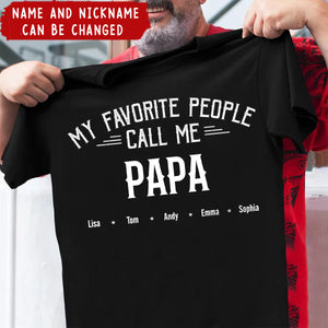 My Beloved People Call Me Daddy - Family Custom Unisex T-shirt - Father's Day, Birthday Gift For Grandpa