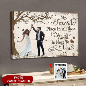 Favorite Place In The World Couple Photo Personalized Poster