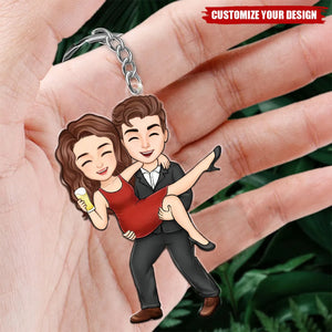 Princess Carry Couple - Personalized Acrylic Keychain