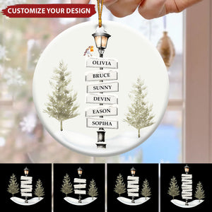 Personalised Christmas Tree Decoration - Family Christmas Ceramic Ornament