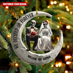 Personalized Gifts For Couple Christmas Skull Couple Ornament