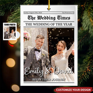 Custom Photo The Wedding Of The Year - Couple Personalized Ornament