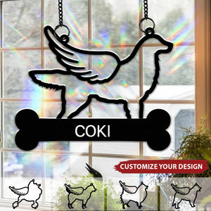 Loss Of Dog - Personalized Rainbow Suncatcher Ornament