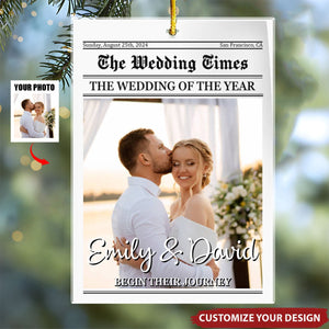 Custom Photo The Wedding Of The Year - Couple Personalized Ornament