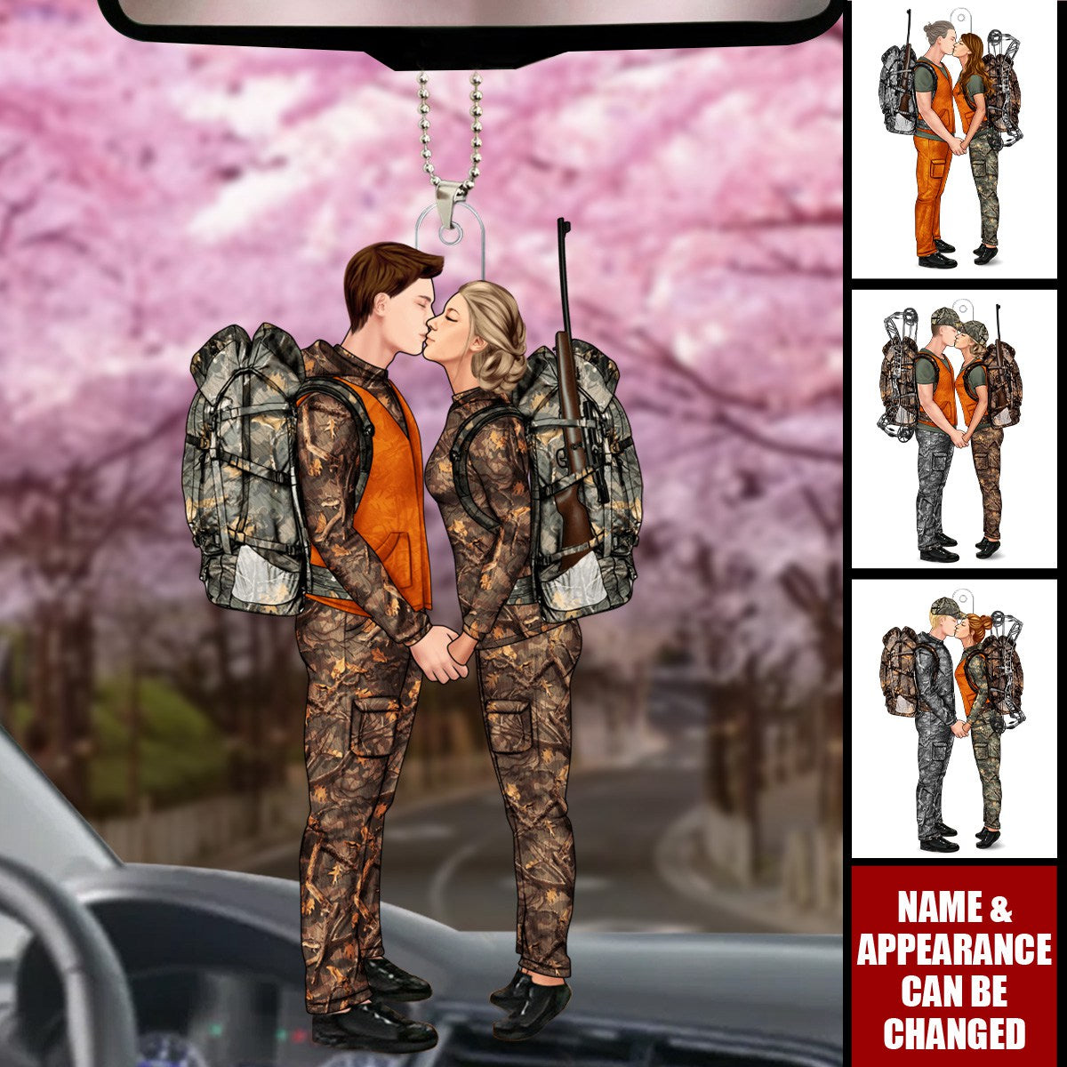 The Couple That Hunts - Personalized Car Ornament - Gift For Hunting Lovers