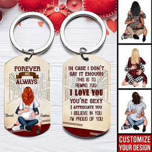 Personalized Couple Keychain - Gift Idea For Couple/Him/Her - Forever And Always