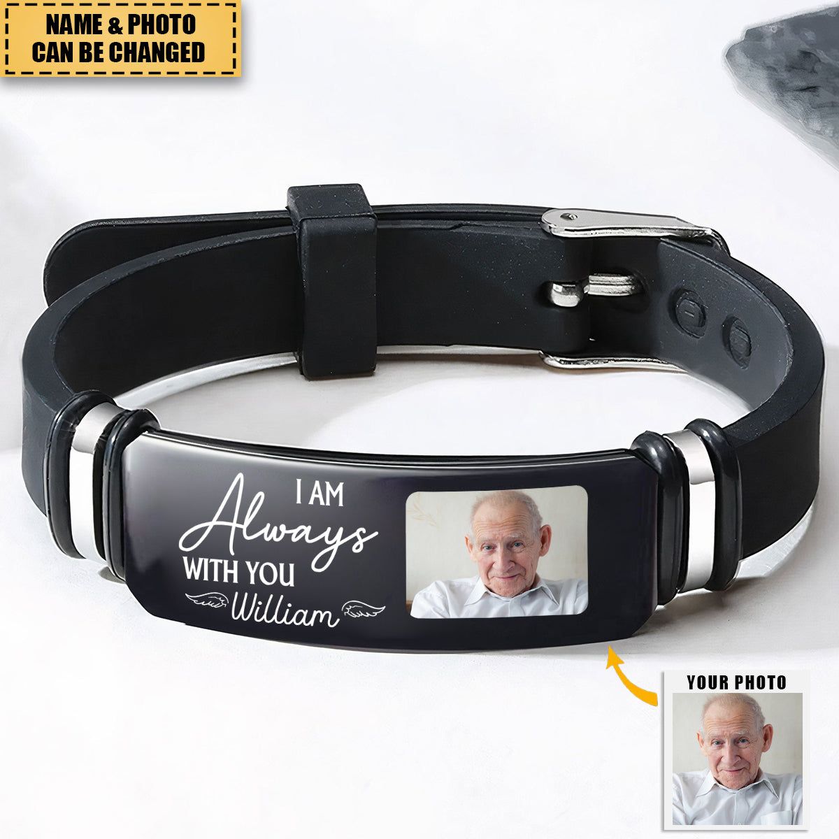 I Am Always With You Memorial Sympathy Gift - Personalized Photo Brace ...