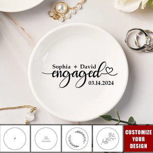 Engagement Gifts Wedding Ring Dish - Personalized Ring Dish