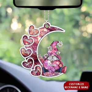 Sparkling Grandma Nana With Sweet Heart Kids Personalized Acrylic Car Ornament - Gift Idea For Grandma/ Mother