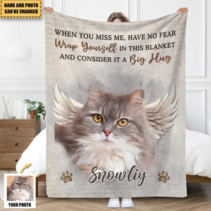 Custom Photo No Longer By My Side But Forever In My Heart - Memorial Personalized Custom Blanket - Sympathy Gift For Pet Owners, Pet Lovers