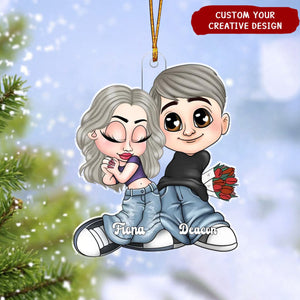 A Part Of My Life Y2K Couple - Personalized Acrylic Christmas Ornament