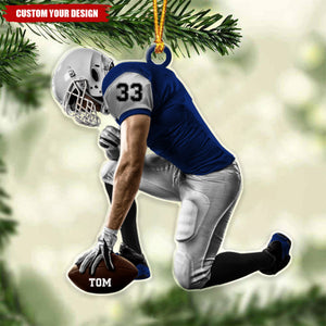 Personalized Football Acrylic Ornament, Gift For Football Fans