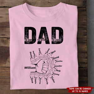 Dad The Man The Myth The Legend - Personalized Shirt