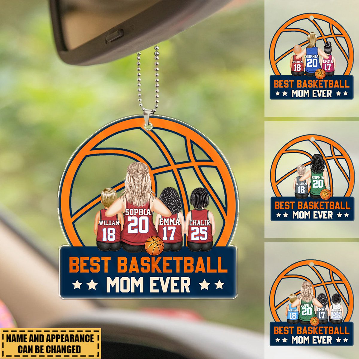 Best Basketball Mom Ever - Gift For Sport Mom, Basketball Mom - Personalized Acrylic Car Ornament