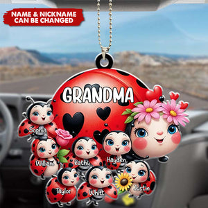 A Grandmother Is A Safe Haven - Family Personalized Custom Car Ornament - Gift For Mom, Grandma