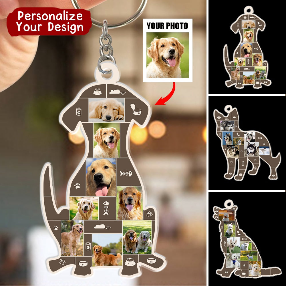 Personalized Photo Dogs Keychain