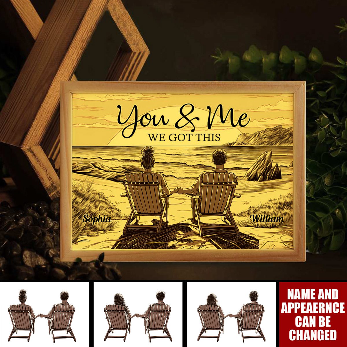 You & Me We Got This - Personalized Frame Light Box