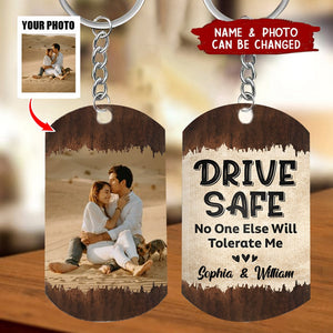 Custom Photo No One Else Will Tolerate Me - Gift For Couples - Personalized Keychain