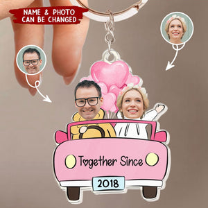 Custom Photo Couple - Personalized Acrylic Photo Keychain