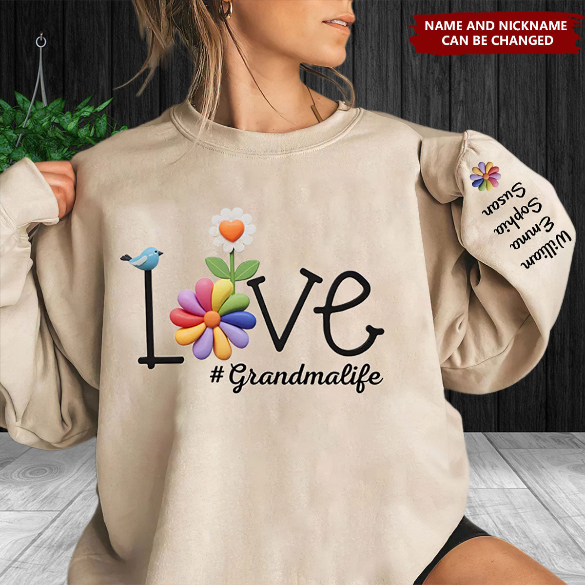 Love Recognizes No Barriers - Family Personalized Custom Unisex Sweatshirt With Design On Sleeve - Gift For Mom, Grandma