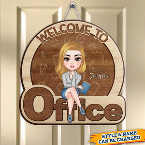 Personalized Door Sign - Birthday Gift For Office Staff - Welcome To My Office