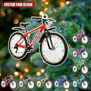 Cycling Personalized Christmas Acrylic Ornaments, Gift For Cycling Lovers