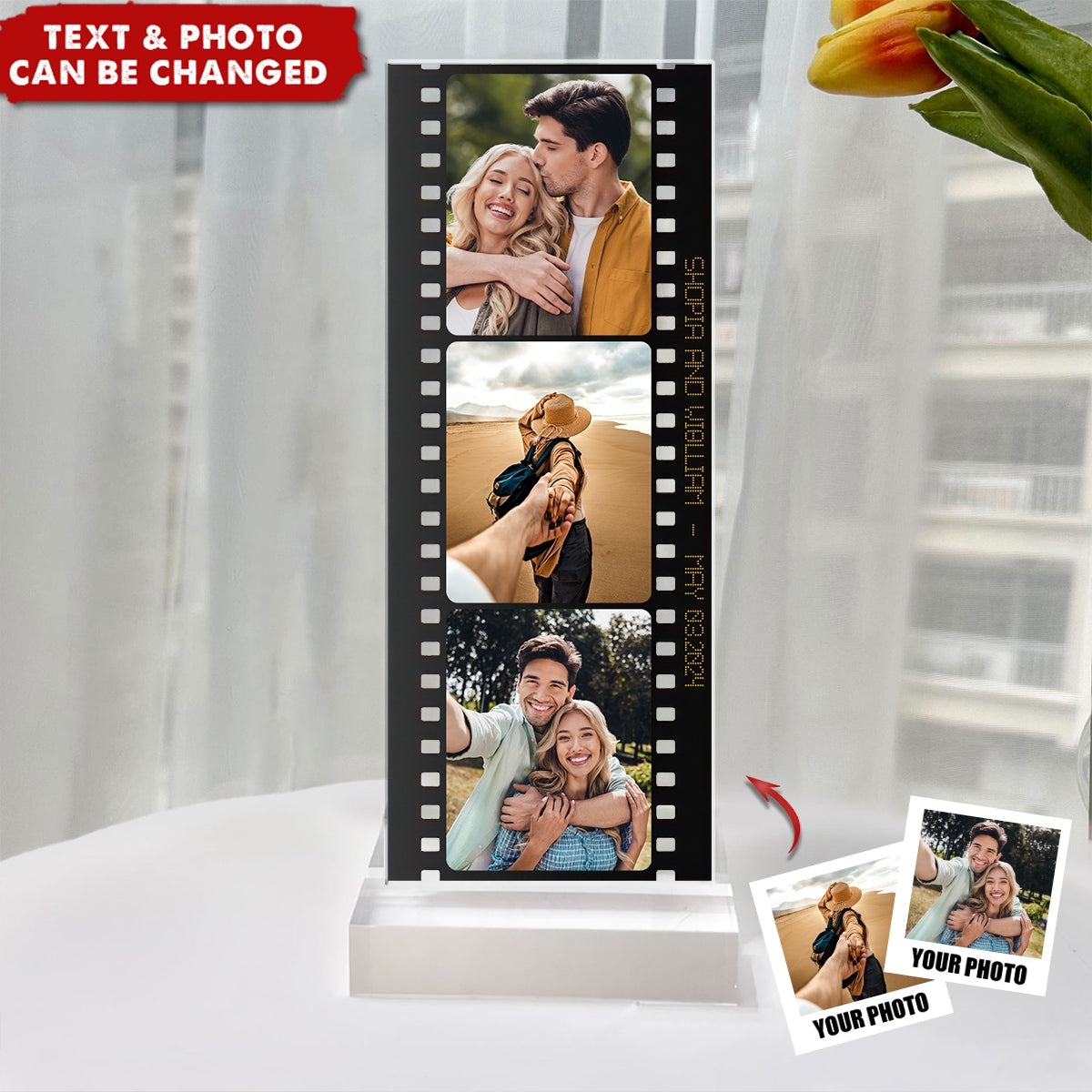 Wedding Couple Photo Film - Custom Acrylic Photo Film Strip