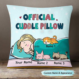 Cat Official Cuddle Pillow - Personalized Custom Throw Pillow