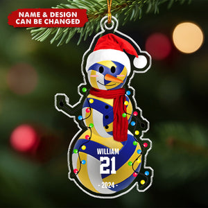 Baseball Snowman - Gifts For Players, Team, Boys - Personalized Acrylic Ornament