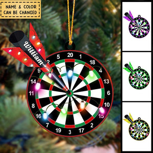 Custom Dart Board Christmas Ornament - Personalize Your Holiday Decor