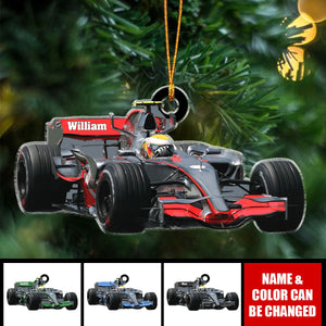 Personalized Racing Car F1 Christmas Ornament, Racing Car Christmas Gifts, Formular Car Ornament