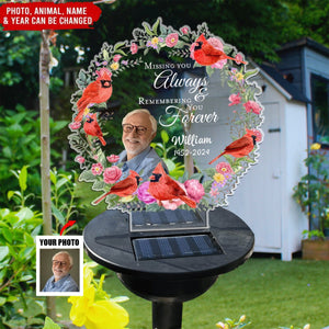 Missing You Always & Remembering You Forever - Personalized Solar Light