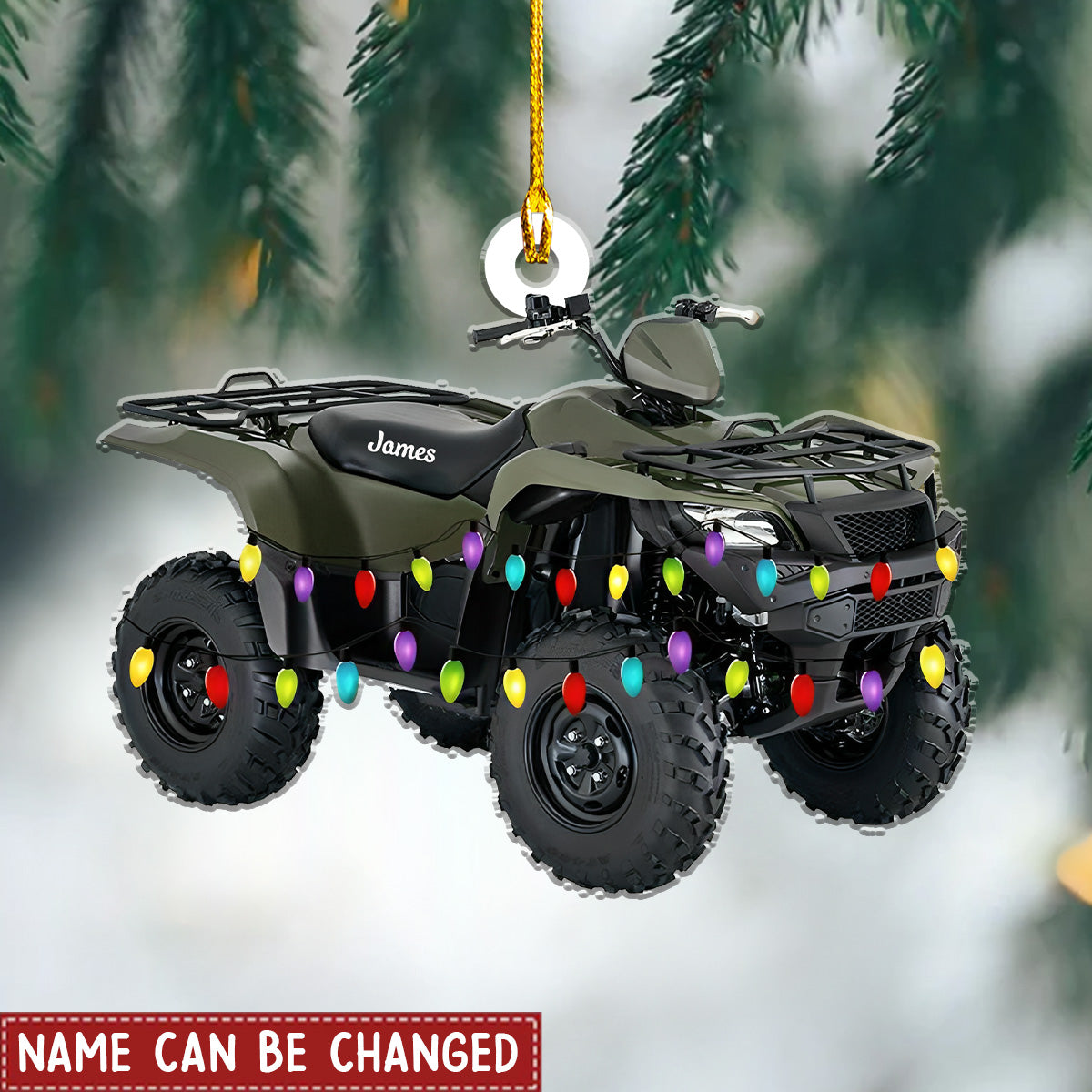 Personalized Quad Bike Christmas Ornament - Off Road Dirt Bike Ornament