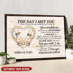 The Day I Met You I Have Found The One Whom My Soul Loves - Personalized Couple Poster