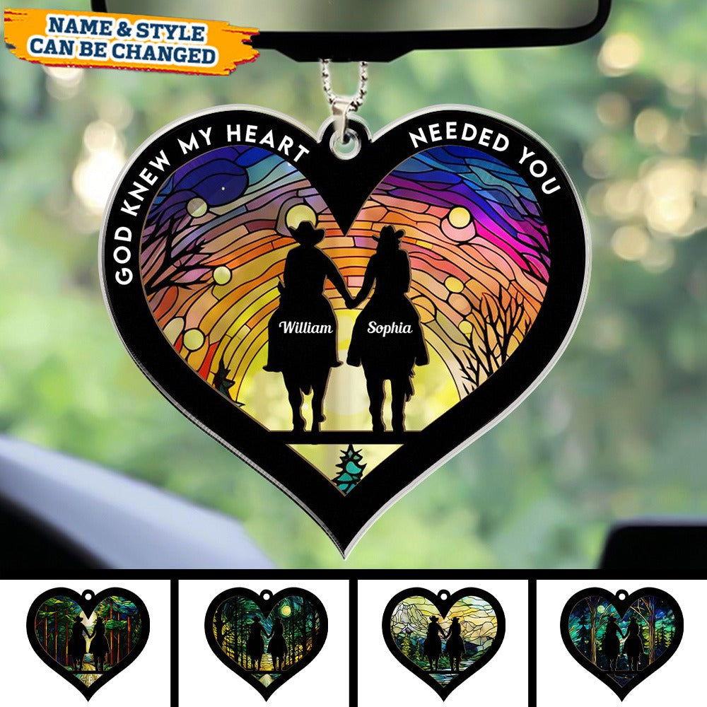 God Blessed The Broken Road That Led Me To You - Personalized Car Ornament