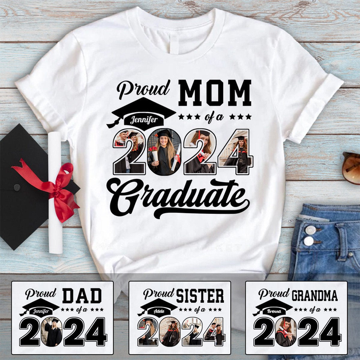 Personalized Graduation Class Of 2024 Shirts Proud Family Graduate Shirt