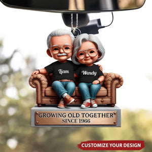 Growing Old Together Couple Personalized Acrylic Ornament