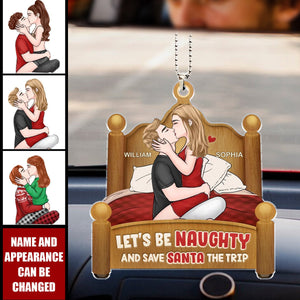 Your Kiss Is Like A Fairy Tale With A Happy Ending - Couple Personalized Car Ornament