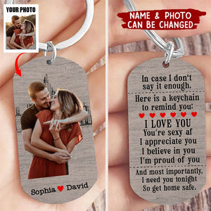 Perfect Gift For Couples - Personalized Photo Stainless Steel Keychain