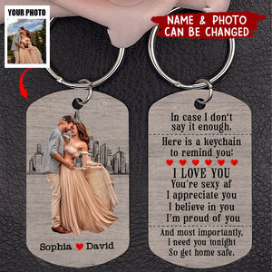 Perfect Gift For Couples - Personalized Photo Stainless Steel Keychain