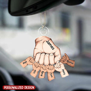 Gift For Dad Fist Bump Personalized Acrylic Car Ornament