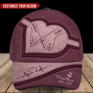 Couple Holding Hands Personalized Classic Cap